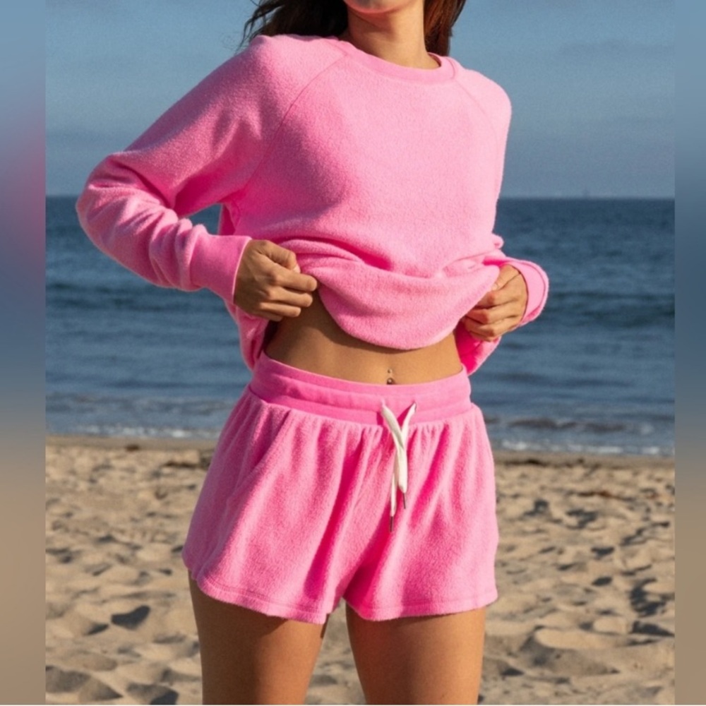 NWT Feat Womens BlanketBlend Shorts Hot Pink XS